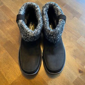 Skechers Faux Suede Bootie, Black, Size 9